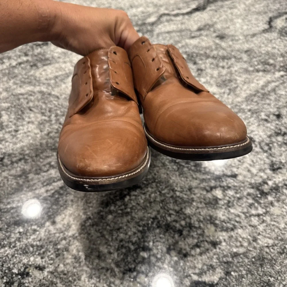 Cole Haan Warren Men 13 W Oxford Leather Casual Dress Shoes Cap Toe Brown C20153